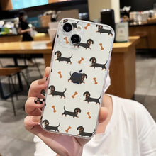 Load image into Gallery viewer, Dachshund Silhouette Dog Phone Case For iPhone 16 15 14 13 12 11 Pro Max XS X XR 7 8 SE Back Cover Clear Funda