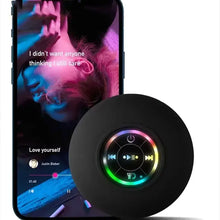 Load image into Gallery viewer, Mini Portable Bluetooth Audio IPX4 Waterproof Led Lights Bathroom Outdoor Large Suction Cup Can Be Adsorbed Wall Speaker