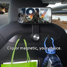 Load image into Gallery viewer, Hipacool Car Seat Back Hook for Tesla Model 3/Y/3 Highland Car Phone Holder Stand Magnetic with Hook Car Interior Accessories