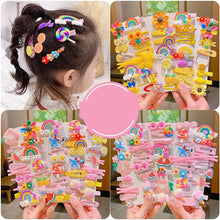 Load image into Gallery viewer, 14Pcs Cartoon Baby Hair Clip Set Flower Fruit Girl Barrettes Kids Accessories