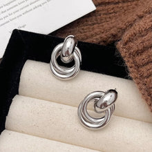 Load image into Gallery viewer, Stainless Steel Knot Hoop Earrings for Women Girls Trendy Irregular Lines Stud Earrings Special Design Fashion Jewelry Gifts