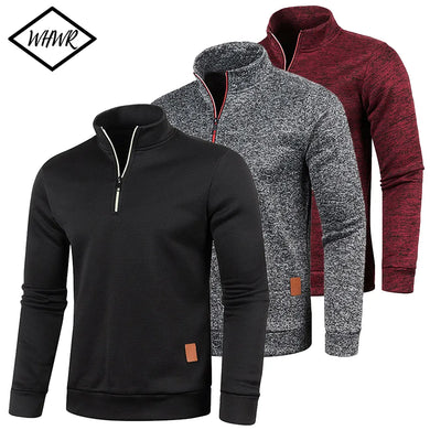 Men's Pullover: Spring & Autumn Half Zip Sweatshirt