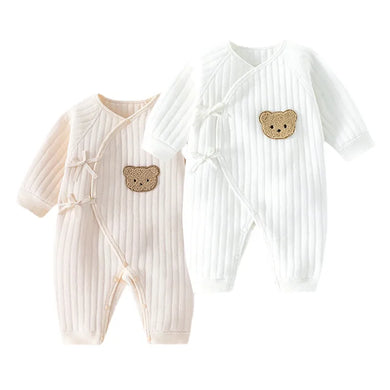 Cotton Newborn Bodysuit - Cozy Home Wear for Boys and Girls (0-6M)