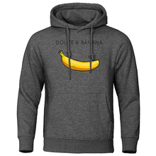 Load image into Gallery viewer, Dolce &amp; Banana Men&#39;s Hoodie Funny Print Casual Warm Fleece Streetwear Sweatshirt