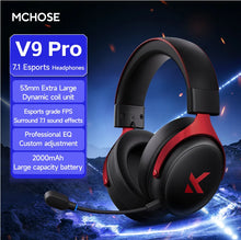 Load image into Gallery viewer, Original MCHOSE V9 PRO Music Esports Gaming Headphones 3-mode Wireless Noise Reduction Mic Customized Head-mounted