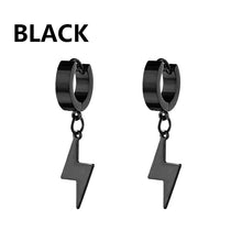 Load image into Gallery viewer, 1 Pairs Punk Stainless Steel Stud Earrings Black Earrings Set For Men Women Vintage Hip Hop Piercing Ear Jewelry