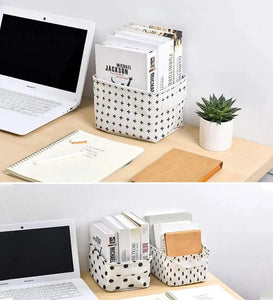 2pcs Cute Printing Foldable Storage Baskets - Oxford Mini Organizers