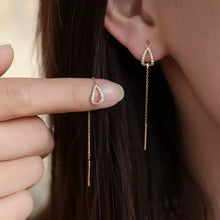 Load image into Gallery viewer, Exquisite Drop Ear Line Long Hanging Earrings For Women Zircon Crystal Bee Butterfly Flower Piercing Earing Accessories Jewelry