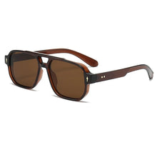 Load image into Gallery viewer, New Retro Double Bridge Square Sunglasses For Women Men Fashion Luxury Design Rivets Sun Glasses Trending Shades UV400 Eyeglasse