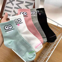 Load image into Gallery viewer, Women&#39;s Cute Expression Print Socks - Funny &amp; Comfy Mid Tube Stockings