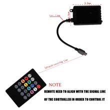 Load image into Gallery viewer, Neon 48 LED RGB Car Foot  Ambient Lights LED Strip Interior Lamps with USB/Cigarette Strip Decoration Bar Remote Control