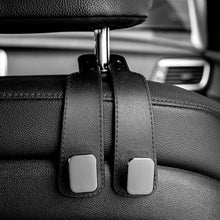 Load image into Gallery viewer, Universal Car Seat Back Headrest Hook Phone Holder Foldable ABS Leather Suede Auto Vehicle Organizer Hanger Bag Purse Storage