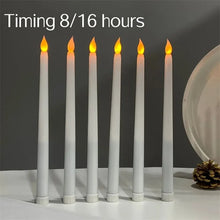 Load image into Gallery viewer, LED Flameless Flickering Taper Candles Remote Control Wedding Home Decor Set