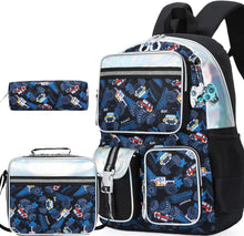 Load image into Gallery viewer, Meetbelify Boys School Backpack with Lunch Box - Cute &amp; Aesthetic for Teens