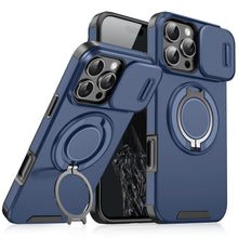 Load image into Gallery viewer, Luxury Magnetic Wireless Charge with Magsafe Armor Case For iPhone 16 15 14 13 12 11 Pro Max Plus Slide Camera Protect PC Cover