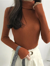 Load image into Gallery viewer, Turtleneck Sweater Womens 2025 Autumn Winter Tops Korean Slim Women Pullover Jumper Knitted Sweater Pull Femme Hiver Truien