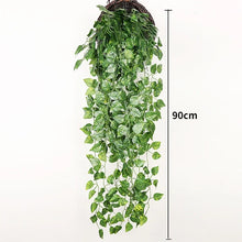 Load image into Gallery viewer, 90cm Artificial Plant Vine Home Decoration Hanging Plastic Leaf Grass Garland Outdoor Wedding Party Decorations Fake Rattan Ivy