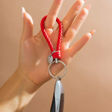 Load image into Gallery viewer, 2Pcs/Set PU Leather Braided Woven Rope Keychain DIY Bag Pendant Key Chain Holder Key Car Trinket Keyring Men Women Gift Jewelry