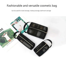 Load image into Gallery viewer, Mesh Makeup Bag! See-Thru, Travel, Black