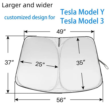 Tesla Model 3 Y Sun Shade Windshield Cover Sunscreen Protector Car Sunshade