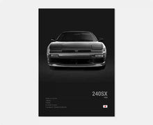 Load image into Gallery viewer, Black and White Japan Cars Luxury Super Sport Car Poster Aesthetic R34 Gtr 240sx Canvas Print for Wall Art Garage Room Decor