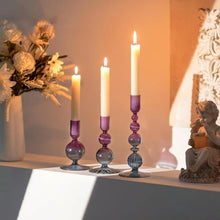 Load image into Gallery viewer, 3Pc/Set Glass Candle Holders Flower Vase Candlestick for Home Wedding Table Centerpiece Decoration