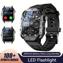 Load image into Gallery viewer, KESHUYOU Outdoor Sports Smart Watch 2.01 inch HD Screen LED Flashlight Bluetooth Talking Smart Watch for Men Women Holiday Gifts