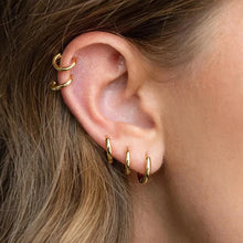 Load image into Gallery viewer, 2PCS Tiny Stainless Steel Huggie Small Hoop Earrings For Women Round Circle Punk Unisex Rock Earring Cartilage Piercing Jewelry