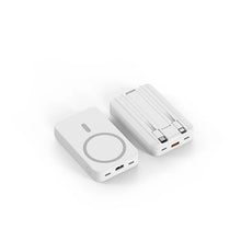 Load image into Gallery viewer, Three-In-One Wireless Fast Charging Magnetic Absorption Mobile Power Bank With Line 20000mah High Capacity Portable Charger