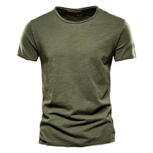 Load image into Gallery viewer, 100% Cotton Men T-shirt Casual Soft Fitness Summer Thin T-shirts Men's Home Clothes O-Neck Short Sleeve Soild T Shirt for Men