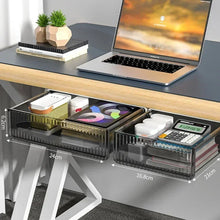 Load image into Gallery viewer, Invisible Storage Table Shelf Storage Box New Pull Out Storage Box Hanging Under Desk Drawer Large Capacity Undertable Drawer