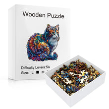 Load image into Gallery viewer, Wooden Puzzle for Adults, Cat Wooden Jigsaw Puzzles for Adults, Unique Animal Shape Wood Cut Puzzles for Family Friend
