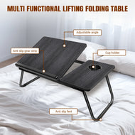 Laptop Desk, Laptop Bed Table with Foldable Legs & Cup Slot,Reading Holder Notebook Stand Breakfast Bed Tray Book Holder for Bed