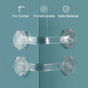6PCS Baby Cabinet Locks - Child Safety Strap for Drawer, Refrigerator, Anti-Pinch