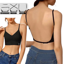 Load image into Gallery viewer, Women Invisible Bra Deep U Plunge Bras Backless Top for Dresses Sexy Lingerie with Transparent Strap Push Up Strapless Underwea