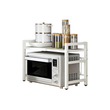 Load image into Gallery viewer, 1pc Expandable 42-64cm Microwave Shelf Organizer, Moisture And Rust Proof Microwave Countertop Organizer,Tableware Storage