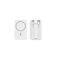 Load image into Gallery viewer, Three-In-One Wireless Fast Charging Magnetic Absorption Mobile Power Bank With Line 20000mah High Capacity Portable Charger