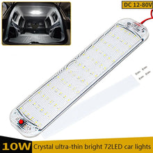 Load image into Gallery viewer, 12V-80V 72LED Interior Light Bar Strip Light With Switch LED Car Interior Lamp Lighting Camper Bus Motorhome Boat Roof Light