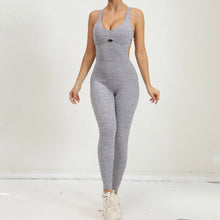 Load image into Gallery viewer, Women Gym Jumpsuit Female Yoga Set Workout One-piece Suit Women Sports Push Up Yoga Clothes Backless Activewear Fitness Set