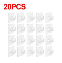Load image into Gallery viewer, 5/10/20Pcs Self-adhesive Hook Transparent Door Wall Hook Child Heavy Load Rack Kitchen Bathroom Towel Key Rack Sticky Hook