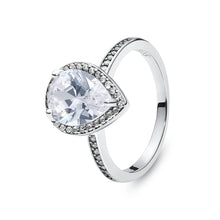 Load image into Gallery viewer, 925 Sterling Silver Rings For Women Original Crown Love Heart Wishbone Engagement Wedding Rose Gold Crystal Ring Luxury Jewelry