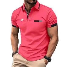 Load image into Gallery viewer, Men Summer Short Sleeve Fashion Slim Fit Polo Shirt 100% Polyester Quick Drying Business Casual Polo Shirt Tops 3D Digital Print