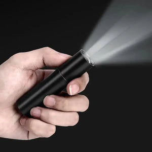 Mini Portable LED Flashlight - USB Rechargeable, Pocket Light, Zoomable Camping Lantern