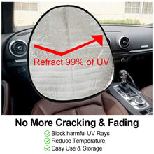 Load image into Gallery viewer, Car Steering Wheel Sun Shade Double Thick Anti-UV Sunscreen Silver Cover