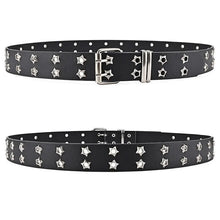 Load image into Gallery viewer, Y2K Star Eye Rivet Belt Goth Punk PU Leather Unisex