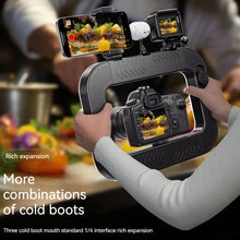 Load image into Gallery viewer, Three-color dimming, ring rabbit cage fill light selfie live broadcast photography light with Bluetooth selfie reverse charging