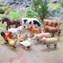 Load image into Gallery viewer, 12PCS Farm Animal Figurine Set – Mini Duck, Horse, Chicken, Cow Toys for Kids
