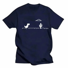 Load image into Gallery viewer, Mosaic Game Cactus Little Dinosaur Prints Men T-Shirts Creativity Street Funny Short Sleeve Casual All-math Mans Clothing