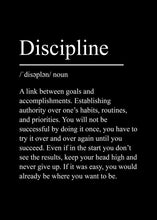 Load image into Gallery viewer, Black Minimalist Inspirational phrases Poster Print Success Focus Patience Definition Canvas Painting for Home Office Wall Decor