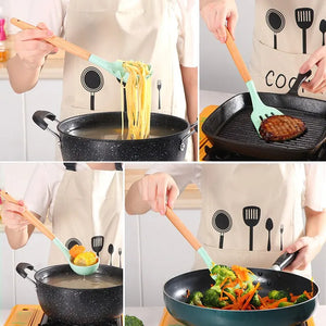 12-Pc Silicone Kitchen Utensils Set - Non-Stick Cooking Tools